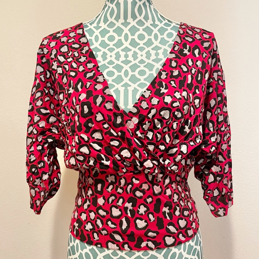 Red by Marc Ecko Red Cheetah Blouse